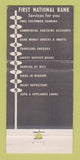 Matchbook Cover - 1st National Bank San Marcos TX 30 Stick