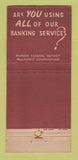 Matchbook Cover - Bank of Cleveland OH  30 Stick