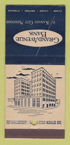 Matchbook Cover - Grand Avenue Bank Kansas City MO 30 Stick