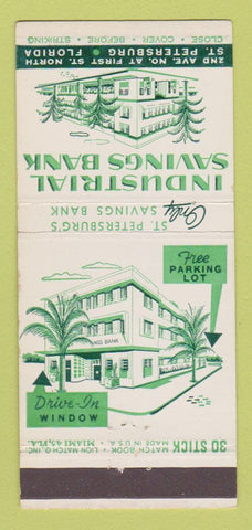 Matchbook Cover - Industrial Savings Bank St Petersburg FL 30 Stick