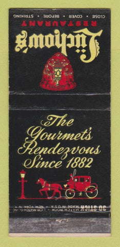 Matchbook Cover - Luchow's Restaurant New York City WEAR 30 Stick