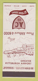 Matchbook Cover - AC Pittsburgh PA Airport Catering 30 Stick