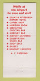 Matchbook Cover - AC Pittsburgh PA Airport Catering 30 Stick