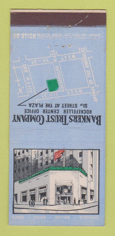 Matchbook Cover - Bankers Trust Company New York City 30 Stick