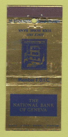 Matchbook Cover - National Bank of Geneva WEAR 30 Stick