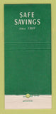 Matchbook Cover - Terre Haute Savings Bank IN 30 Stick