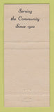 Matchbook Cover - Franklin County National Bank Brookville 30 Stick