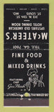 Matchbook Cover - McAteer's Restaurant St Louis MO 30 Stick