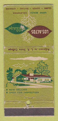 Matchbook Cover - Los Altos Village Long Beach CA WORN 30 Stick