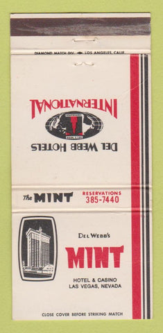 Matchbook Cover - Del Webb's Mint Casino Las Vegas NV CREASE 30 Strike