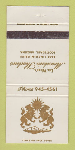 Matchbook Cover - Del Webb's Mountain Shadows Scottsdale AZ  30 Strike
