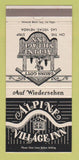 Matchbook Cover - Alpine Village Inn Las Vegas NV CREASE 30 Strike