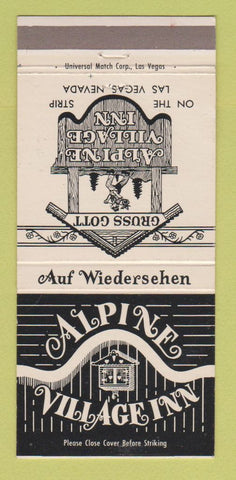 Matchbook Cover - Alpine Village Inn Las Vegas NV CREASE 30 Strike