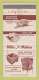 Matchbook Cover Miller Moderns Plant Holders Bird House Orangeburg SC 30 Strike