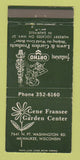 Matchbook Cover - Gene Fransee Garden Center Ortho Milwaukee WI WEAR 30 Strike