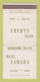 Matchbook Cover - Hotel Sahara Casino Las Vegas NV WEAR 30 Strike