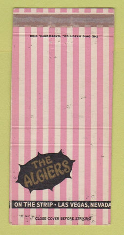 Matchbook Cover - Algiers Hotel Casino Las Vegas NV WEAR 30 Strike