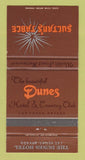 Matchbook Cover - Dunes Hotel Casino Las Vegas NV Sultan's Table 30 Strike