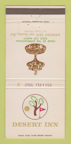 Matchbook Cover - Desert Inn Hotel Casino Las Vegas NV 30 Strike