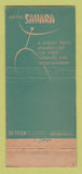 Matchbook Cover - Hotel Sahara Casino Las Vegas NV WEAR 30 Stick