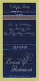 Matchbook Cover - Enzian Restaurant Richmond VA 30 Strike