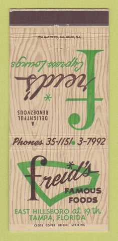 Matchbook Cover - Freid's Restaurant Tampa FL 30 Strike