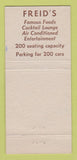 Matchbook Cover - Freid's Restaurant Tampa FL 30 Strike