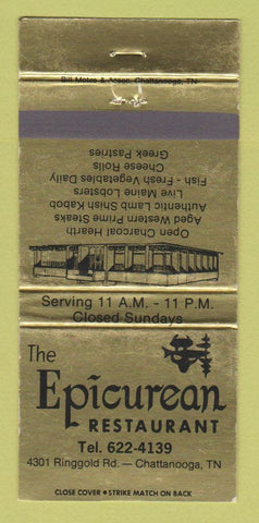 Matchbook Cover - Epicurean Restaurant Chattanooga TN 30 Strike