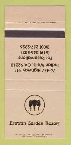 Matchbook Cover - Erawan Garden Resort Indian Wells CA 30 Strike