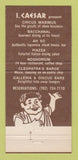 Matchbook Cover - Caesars Palace Casino Las Vegas NV 30 Strike