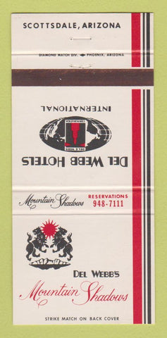 Matchbook Cover - Del Webb's Mountain Shadows Scottsdale AZ  30 Strike