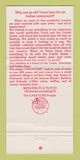 Matchbook Cover - Italian Cavatore Restaurant Houston TX 30 Strike