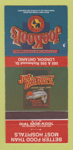 Matchbook Cover - Joe Kool';s Restaurant London ON 30 Strike