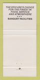 Matchbook Cover - Epicurean Restaurant Chattanooga TN 30 Strike