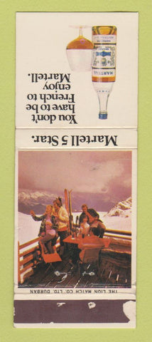 Matchbook Cover - Martell 5 Star Brandy Liquor South Africa POOR STRIKER