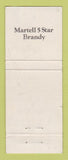 Matchbook Cover - Martell 5 Star Brandy Liquor South Africa POOR STRIKER