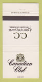 Matchbook Cover - Canadian Club Whiskey Liquor 30 Strike