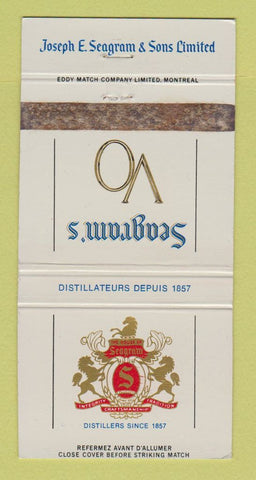 Matchbook Cover - Seagram's VO Liquor Canada WORN 30 Strike