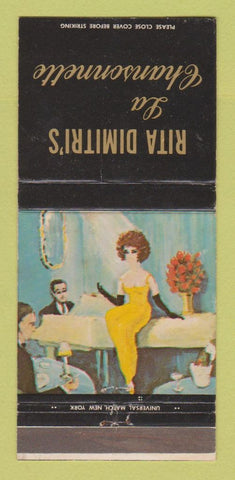 Matchbook Cover - Rita Dimitri's La Chansonnette New York City WEAR 30 Strike