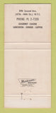 Matchbook Cover - Rita Dimitri's La Chansonnette New York City WEAR 30 Strike