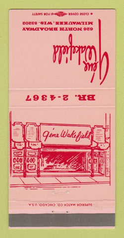 Matchbook Cover - Gene Wakefield Milwaukee WI 30 Strike