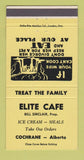 Matchbook Cover - Elite Cafe Cochrane AB 30 Strike