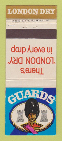 Matchbook Cover - Guards London Dry Wine Aperitif Liquor South Africa