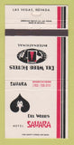 Matchbook Cover - Del Webb's Hotel Sahara Casino Las Vegas NV 30 Strike