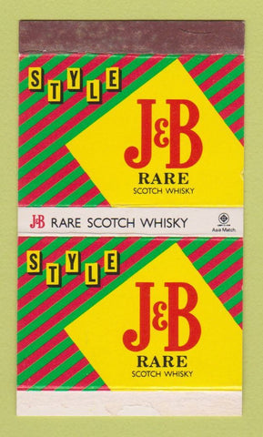 Matchbook Cover - J&B Scotch Whiskey Liquor 30 Strike