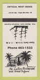 Matchbook Cover - The Galley Restaurant Nelson's Dockyard Antigua 30 Strike
