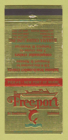 Matchbook Cover - New Freeport Cruises 30 Strike
