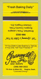 Matchbook Cover - Granny's Bake and Eatery Regina SK 30 Strike