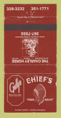Matchbook Cover - Gully's Inn Chief's Charley Horse Urbana IL WEAR 30 Strike