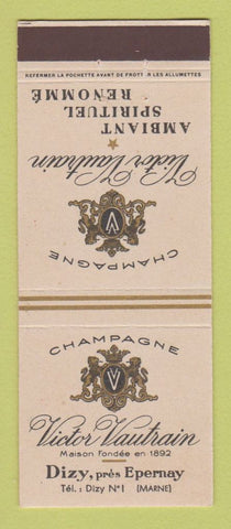 Matchbook Cover - Victor Vautrain Champagne Liquor France